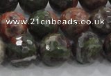 CRA105 15.5 inches 16mm faceted round rainforest agate beads