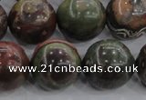 CRA117 15.5 inches 20mm round rainforest agate beads