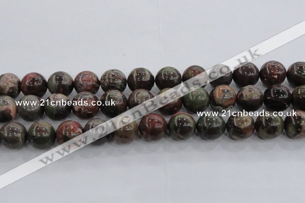 CRA117 15.5 inches 20mm round rainforest agate beads