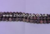 CRA121 15.5 inches 6mm round matte rainforest agate beads