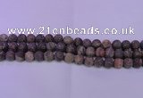 CRA122 15.5 inches 8mm round matte rainforest agate beads