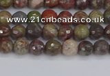 CRA160 15.5 inches 4mm faceted round rainforest agate beads