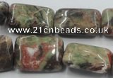 CRA22 15.5 inches 18*25mm rectangle natural rainforest agate beads