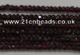 CRB100 15.5 inches 2*3.5mm faceted rondelle red garnet gemstone beads