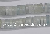 CRB1002 15.5 inches 2*6mm heishi aquamarine beads wholesale