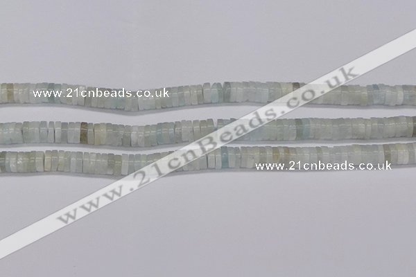 CRB1002 15.5 inches 2*6mm heishi aquamarine beads wholesale