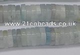 CRB1003 15.5 inches 2*7mm heishi aquamarine beads wholesale