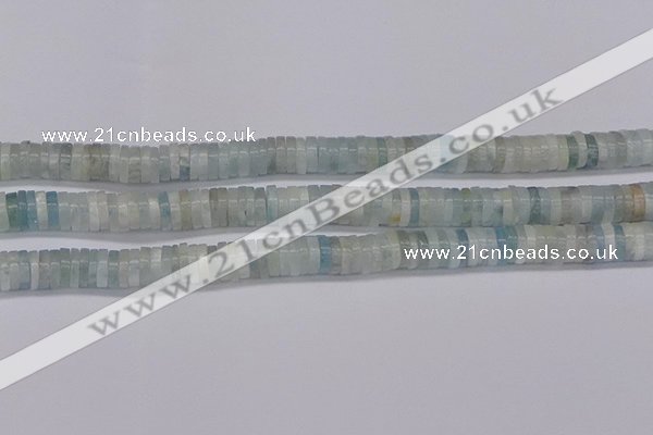 CRB1003 15.5 inches 2*7mm heishi aquamarine beads wholesale