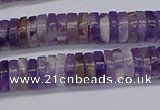 CRB1007 15.5 inches 2*6mm heishi dogtooth amethyst beads wholesale