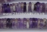 CRB1008 15.5 inches 2*7mm heishi dogtooth amethyst beads wholesale