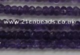 CRB101 15.5 inches 2.5*4mm faceted rondelle amethyst beads