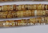 CRB1015 15.5 inches 2*4mm heishi picture jasper beads wholesale