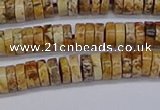 CRB1016 15.5 inches 2*5mm heishi picture jasper beads wholesale