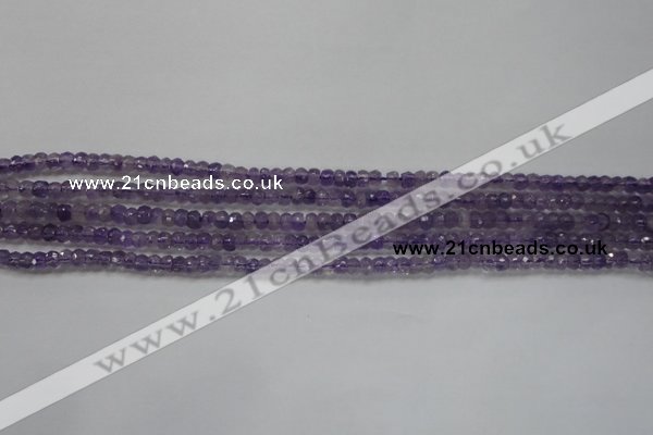 CRB102 15.5 inches 2.5*4mm faceted rondelle amethyst beads