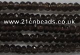 CRB103 15.5 inches 2.5*4mm faceted rondelle smoky quartz beads