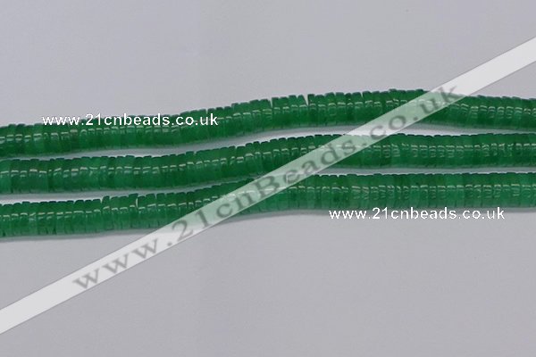 CRB1033 15.5 inches 2*7mm heishi green aventurine beads wholesale