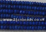 CRB106 15.5 inches 2.5*4mm faceted rondelle dyed turquoise beads