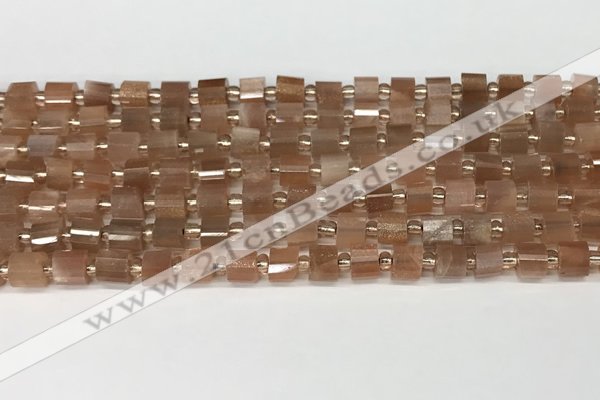 CRB1060 15.5 inches 4*6mm - 5*6mm faceted tyre moonstone beads