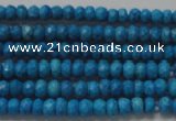 CRB107 15.5 inches 2.5*4mm faceted rondelle dyed turquoise beads