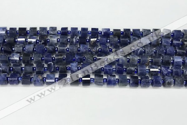 CRB1072 15.5 inches 4*6mm - 5*6mm faceted tyre sodalite beads