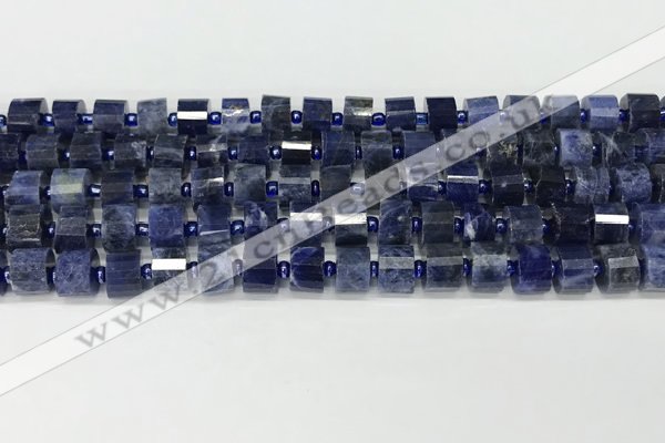 CRB1073 15.5 inches 5*8mm - 6*8mm faceted tyre sodalite beads