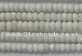 CRB109 15.5 inches 2.5*4mm faceted rondelle white agate beads