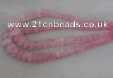 CRB1100 15.5 inches 5*8mm - 9*18mm rondelle rose quartz beads