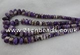 CRB1102 15.5 inches 5*8mm - 9*18mm rondelle dogtooth amethyst beads