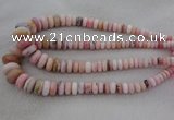 CRB1106 15.5 inches 5*8mm - 9*18mm rondelle pink opal beads