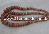 CRB1111 15.5 inches 5*8mm - 9*18mm rondelle moonstone beads