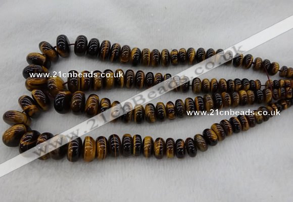 CRB1115 15.5 inches 5*8mm - 9*18mm rondelle tiger eye beads