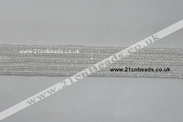 CRB112 15.5 inches 2.5*4mm faceted rondelle white crystal beads