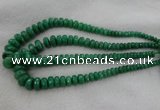 CRB1127 15.5 inches 5*8mm - 9*18mm faceted rondelle green aventurine beads