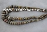 CRB1129 15.5 inch 5*8mm - 9*18mm faceted rondelle chrysanthemum agate beads