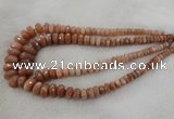 CRB1131 15.5 inches 5*8mm - 9*18mm faceted rondelle moonstone beads