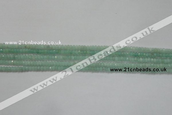 CRB115 15.5 inches 3*4.5mm faceted rondelle amazonite beads