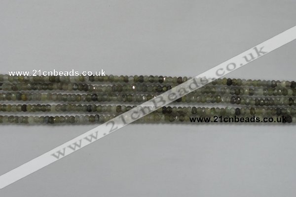 CRB118 15.5 inches 3*5mm faceted rondelle labradorite beads