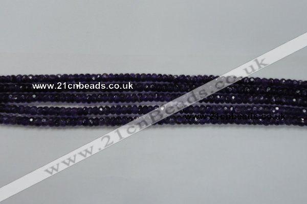 CRB121 15.5 inches 4*6mm faceted rondelle amethyst beads