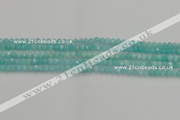 CRB1216 15.5 inches 4*6mm faceted rondelle amazonite beads