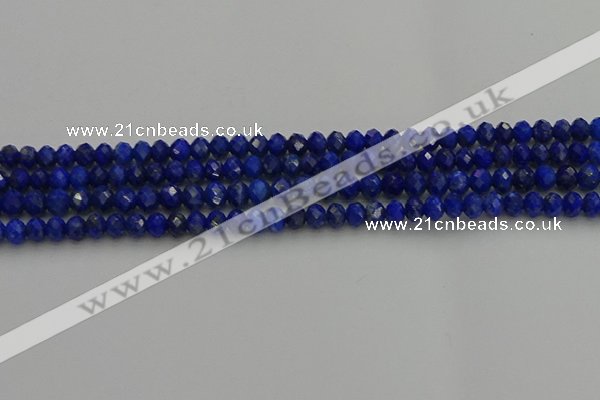 CRB1217 15.5 inches 4*6mm faceted rondelle lapis lazuli beads