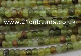 CRB122 15.5 inches 2.5*3.5mm faceted rondelle green garnet beads