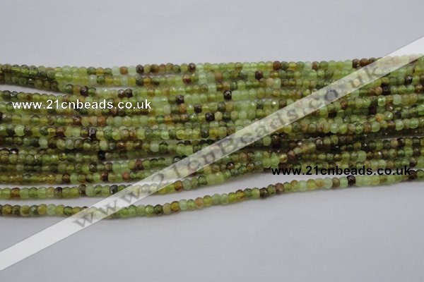 CRB122 15.5 inches 2.5*3.5mm faceted rondelle green garnet beads