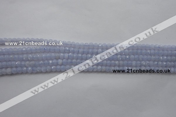 CRB123 15.5 inches 2.5*4mm faceted rondelle blue lace agate beads