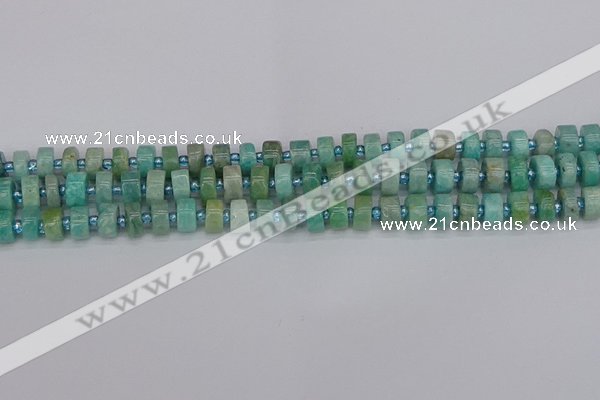 CRB1231 15.5 inches 5*8mm tyre amazonite gemstone beads