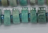 CRB1233 15.5 inches 6*12mm tyre amazonite gemstone beads