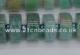 CRB1234 15.5 inches 7*14mm tyre amazonite gemstone beads