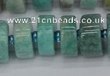 CRB1235 15.5 inches 8*16mm tyre amazonite gemstone beads