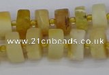 CRB1239 15.5 inches 6*10mm tyre matte yellow opal gemstone beads