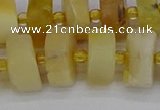 CRB1242 15.5 inches 8*16mm tyre matte yellow opal gemstone beads