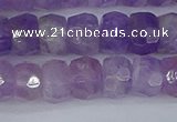 CRB1272 15.5 inches 6*10mm faceted rondelle lavender amethyst beads